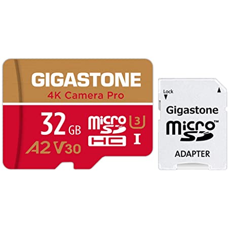【5年保証 】Gigastone Micro SD Card 32GB A2 V30 マイクロSDカード UHS-I U3 Class 10 95/35 MB/S 高速 Gopro アクションカメラ スポーツカメラ 4K Ultra HD 動画 micro sd カード 動作確認済 SD変換アダプタ付 ミニ収納ケース付 w/adapter and case Nintendo Switch