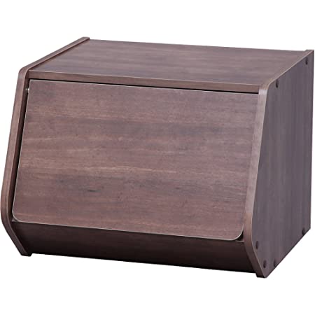 山善 木製 収納ボックス 木箱(無塗装)S 深型(250x370x250) スタッキング可 TWB-2525(NA)