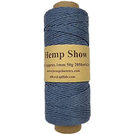 【HEMP SHOW】Hemp twine麻紐1mm 100g(Hemp100%) 130m巻 (レッドRed)