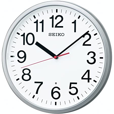 セイコー クロック 掛け時計 電波 アナログ 銀色 メタリック KX230S SEIKO