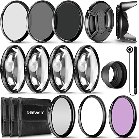 Neewer 77MMレンズフィルターとアクセサリーキット：UV CPL FLDフィルター、マクロクローズアップフィルターセット（+1 +2 +4 +10）、ND2 ND4 ND8フィルター　Canon EF 24-105 f/4 L IS USMレンズ、Nikon 28-300f/3.5-5 AF-Sレンズに対応