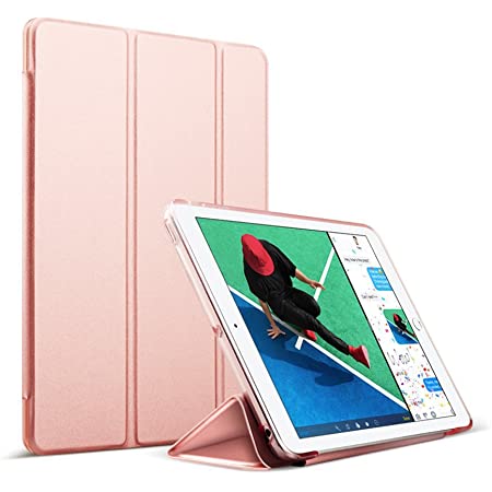 ESR iPad 9.7 ケース 2018と2017年モデル 軽量 薄型 三つ折スタンド オートスリープ機能 スマートカバー 全10色 2017年と2018年発売の9.7インチ iPad 対応 ダークブラック
