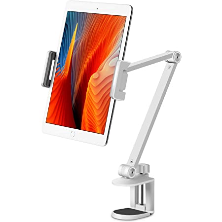 ZenCT タブレット ホルダー ipad スタンド スマホとタブレット両用 折りたたみ 360度調整 アーム式 iPad mini/iPad air/iPad2/3/4/ Nexus 7/ Kindle等に対応 WH035