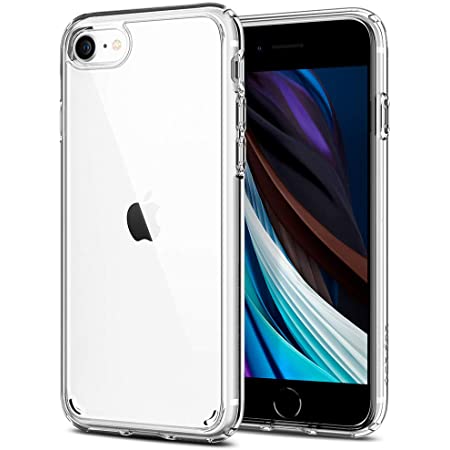 【Spigen】 iPhone SE2 ケース [第2世代] / iPhone8 / iPhone7 対応 背面クリア 米軍MIL規格取得 耐衝撃 すり傷防止 ワイヤレス充電対応 アイフォンSE (2020年モデル) アイフォン8 アイフォン7 カバー シュピゲン ウルトラ・ハイブリッド 042CS21724 (レッド)