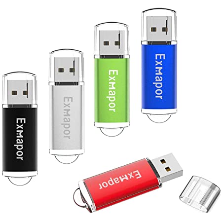5個セット 16GB USBメモリ J-boxing キャップ式 USBフラッシュメモリ フラッシュドライブ USB 2.0スティック（五色：紫、緑、青、オレンジ、ピンク）