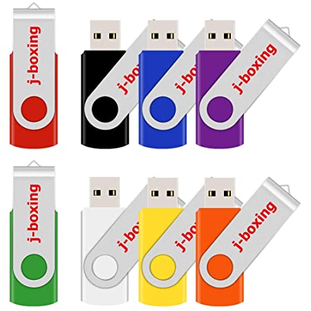 5個セット 16GB USBメモリ J-boxing キャップ式 USBフラッシュメモリ フラッシュドライブ USB 2.0スティック（五色：紫、緑、青、オレンジ、ピンク）