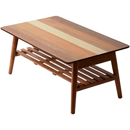 家具の赤や 寄せ木 天然木折りたたみテーブル オーバル ローテーブル 寄木細工 木製 棚板付き 楕円形 幅90cm