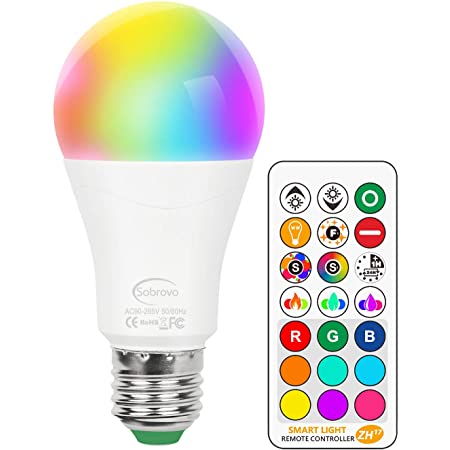 LED電球 E26口金 40W形相当 RGBW 16色 調光調色 5W 省エネ マルチカラー 昼光色 16色選択可 普段照明 装飾照明電球 リモコン付き 記憶機能