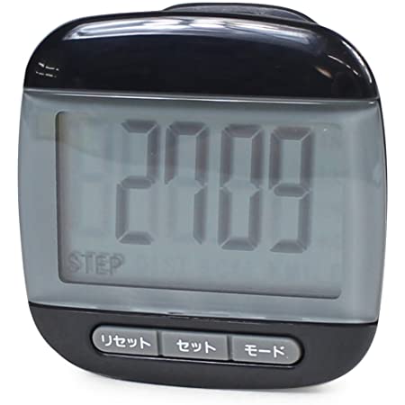 クレファー(CREPHA) 歩数計 消費カロリー 表示 振り子式 時計 機能 クリップ 付き ブルー TS-P007-BL