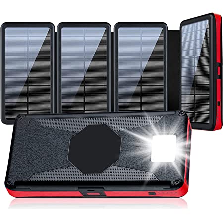 BigBlue 28W ソーラーチャージャー 電流計 ソーラー 充電器 2USBポート ソーラーパネル 折り畳み式 防水 カラビナ付き 地震 災害時 アウトドア iPhone iPad Android各種対応