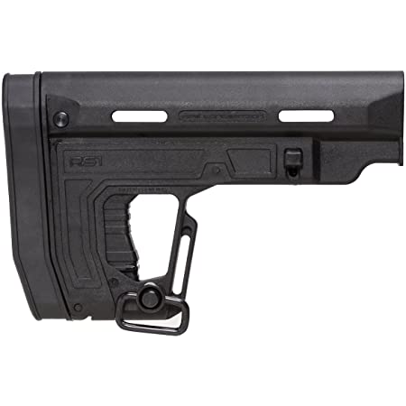 E&C製 MP056 電動ガン ガスブローバックライフル M4 M16用 スライドストック VTタイプ クレーンストック メタル/プラスチック製 – ブラック 【SportPro クリーニングクロス付】