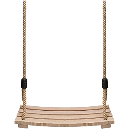 Pellor ブランコ 木製 子供 大人用 木製ブランコ 屋外 屋内 最大耐荷重約100kg 調整可能なロープ長さ 子供プレゼント