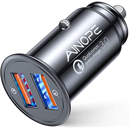 Amazonベーシック シガーソケット カーチャージャー ライトニング充電ケーブル コイルケーブル 5V 12W 0.5m ホワイト
