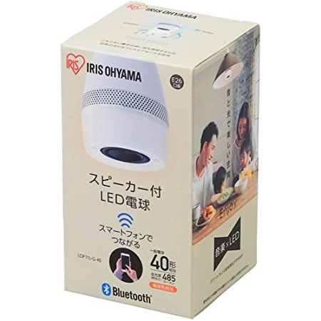 アイリスオーヤマ スピーカー付LED電球 口金直径26mm 40形相当 電球色 LDF11L-G-4S