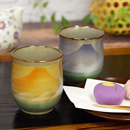 九谷焼 夫婦湯呑み 桜 陶器 おしゃれ 和食器 ペア 湯呑み茶碗 日本製