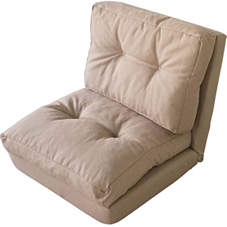 アイリスプラザ ソファ ベッド 座椅子 3WAY 折り畳み 1人掛け ベージュ 幅約60cm CG-4Aー60-FAB