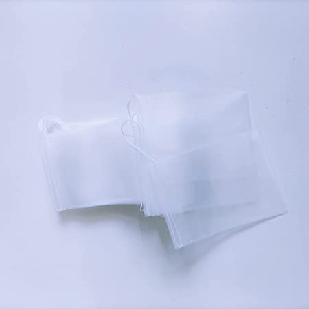 LUCKYBEE 使い捨て空の袋 7*9cm ラインティーバッグ不織布圧送 抽出空の ティーバッグ袋 ルースリーフティー＆コーヒー用 (200個)