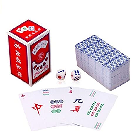 (イスイ)YISHUI トランプ カード 伝統 中国 麻雀 牌 カード 静かに ポータブル おしゃれ 本場 トランプ サイズ 麻雀 牌 サイコロ