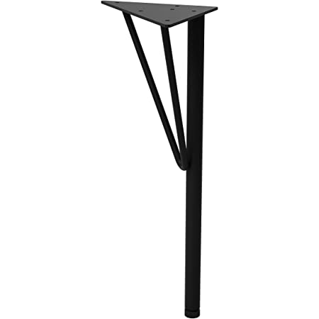 平安伸銅工業 LABRICO スチールテーブル脚 大 DIY TABLE LEG WTK-1 ブラック 高さ68cm(調整69cmまで)
