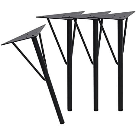 平安伸銅工業 LABRICO スチールテーブル脚 大 DIY TABLE LEG WTK-1 ブラック 高さ68cm(調整69cmまで)