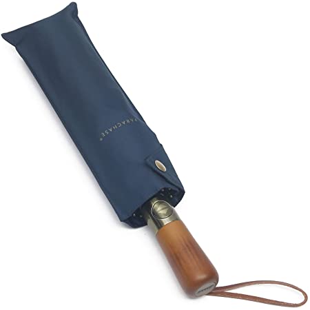 PARACHASE 折りたたみ傘 自動開閉 大きい 弧長 140cm 折り畳み傘 豪雨対応 ブランド 風に強い グラスファイバー 撥水 ケース付き 傘 メンズ ネイビー
