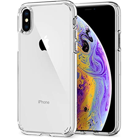 Spigen iPhone XS ケース/iPhone X ケース 5.8インチ 対応 全面クリア 耐衝撃 米軍MIL規格取得 ウルトラ・ハイブリッド 057CS22127 (クリスタル・クリア)