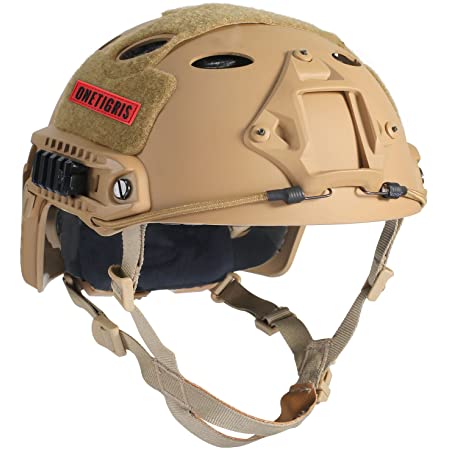 SHENKEL FAST HELMET ファストヘルメット PJタイプ 4点式あご紐ヘルメット (TAN) レプリカ 米軍装備 サバゲー