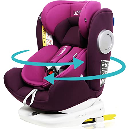 Aprica(アップリカ) シートベルト固定 新生児から使える回転式ベッド型チャイルドシート ディアターン プラス AB ネイビー NV 0か月~ (保証付き) 2022072