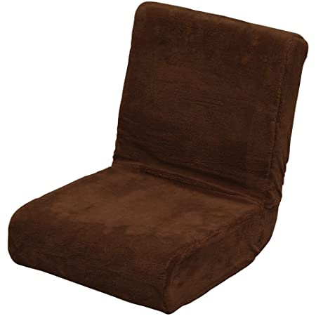座椅子 コンパクト こたつ 椅子 フロアーチェア クローゼット 収納可能「秋月」 (折りたたみタイプ) (ブラウン色)