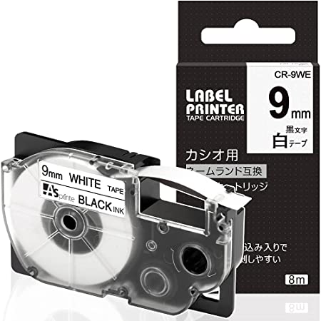 Airmall ネームランドテープ 9mm 12mm 18mm ラベルライター テープ カートリッジXR-9WE XR-12WE XR-18WE互換品 各1個 白 3本パック