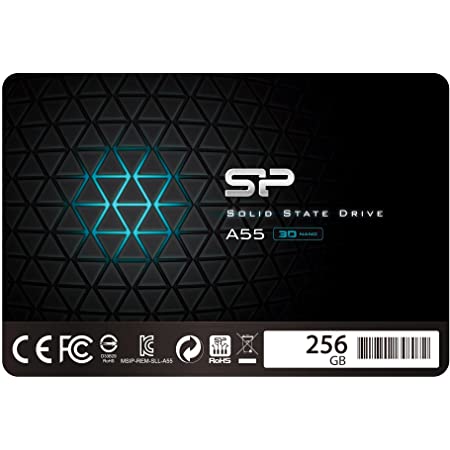 シリコンパワー SSD 256GB 3D NAND採用 SATA3 6Gb/s 2.5インチ 7mm PS4動作確認済 3年保証 A55シリーズ SP256GBSS3A55S25