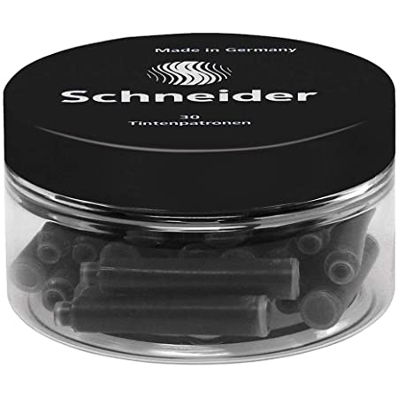シュナイダー Schneider 万年筆 インクカートリッジ 欧州共通規格 100本入り カートリッジインク ミッドナイトブルー 青 BS6823