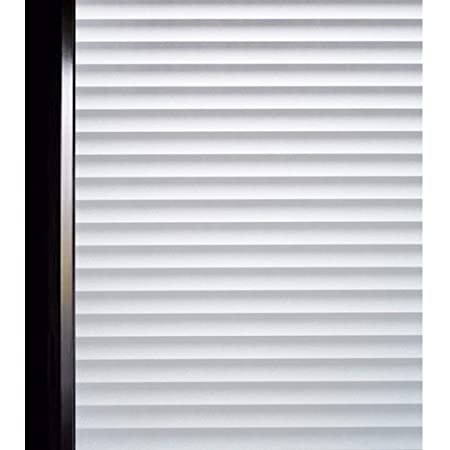 SmaTabi 窓用フィルム ガラスフィルム 窓 水だけで貼れる 目隠しシート 遮光 断熱 UVカット (90cm x 200cm スリムボーダー柄)