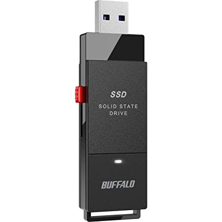 BUFFALO 耐衝撃 日本製 USB3.1(Gen1) ポータブルSSD 960GB [HDDより速い/強い] SSD-PL960U3-BK/N 【PS4/PS4 Pro メーカー動作確認済】