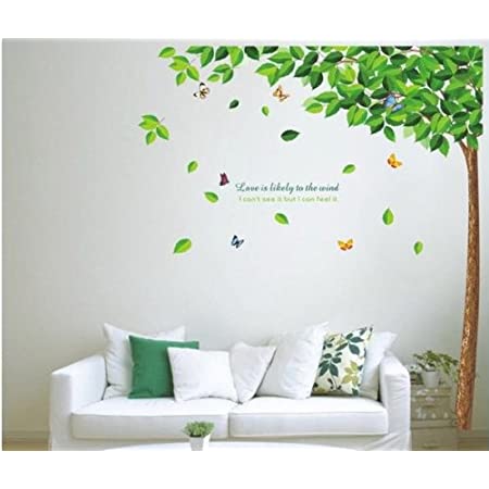 (ロキリフ) ウォールステッカー 樹木 & 新緑 & 鳥 (仕上296x225cm)(シール 壁紙 インテリア ステッカー リビング)