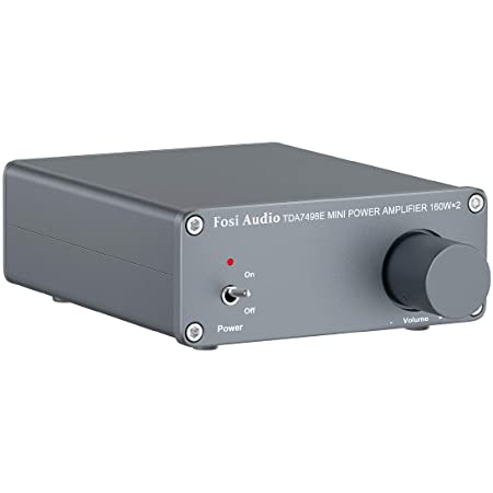 Fosi Audio TDA7498E 320W 2チャンネルステレオオーディオアンプレシーバーホームスピーカー用ミニHi-FiクラスD内蔵アンプ160W x 2 + 24V電源