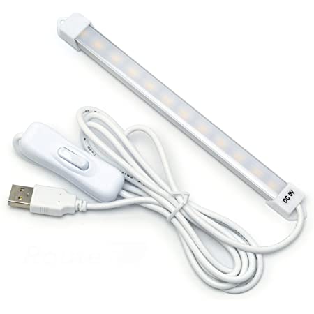LED バーライト USBライト キッチンライト 蛍光灯 棚下ライト 高輝度 直管形 ライトバー 電球色 昼白色 昼光色 三段階 調色 35CM チューブライト USB 5V 給電 3Mテープ /磁石が搭載され いかなる金属に貼り付けることが可能