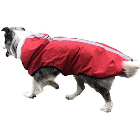 SEHOO犬のレインコート ポンチョ 柴犬 中型犬 ライフジャ ケット 小型犬 大型犬 ペット用品 雨具 防水 軽量 反射テ ープ付き (XL, ブルー)