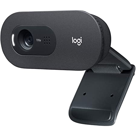 エレコム WEBカメラ UCAM-C520FEBK 200万画素 HD 720p 高精細ガラスレンズ マイク内蔵 片耳イヤホン付 ケーブル長1.5m ブラック