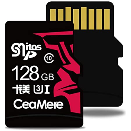 MicroSDカード 128GB UHS-I V30 超高速最大95MB/sec 3D MLC NAND採用 ASチップ microSDXC 300x SDカード変換アダプタ USBカードリーダー付き