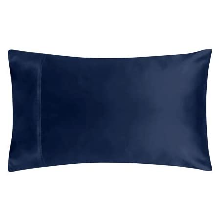 枕カバー 75×50cm(70x50cmも可） 綿100% ピローケース 無地 封筒式 12色 (ブラウン, 75×50cm)
