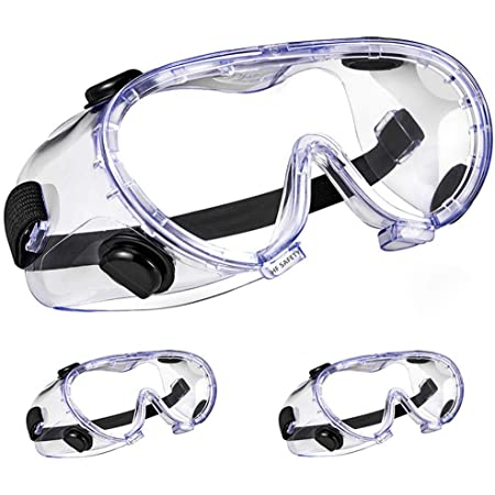 (TUISKU) 保護 ゴーグル 作業用 メガネ 眼鏡の上からでもかけられる 3個 セット (3個)