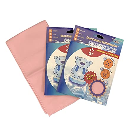 冷感タオル 3枚セット 首ひんやり機能 日焼け防止/熱中症対策 (ライトピンク)