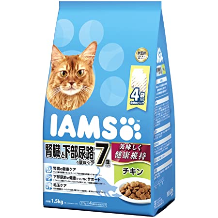 アイムス (IAMS) キャットフード 7歳以上用 腎臓と下部尿路の健康ケア チキン シニア猫用 1.5kg