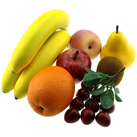 (pkpohs) フルーツ 食品サンプル 本物そっくり 果物 お供え セット 仏壇 お彼岸 (フルーツ7点セット)