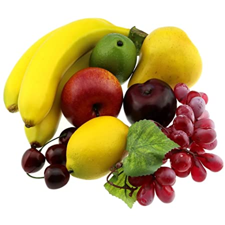 (pkpohs) フルーツ 食品サンプル 本物そっくり 果物 お供え セット 仏壇 お彼岸 (フルーツ7点セット)