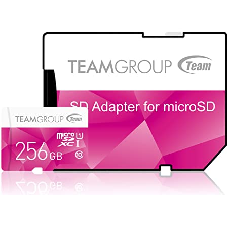 Team 256GBカラーmicroSDXC CL10 UHS-I メモリーカード SDアダプター付き
