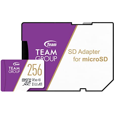 Team 256GBカラーmicroSDXC CL10 UHS-I メモリーカード SDアダプター付き
