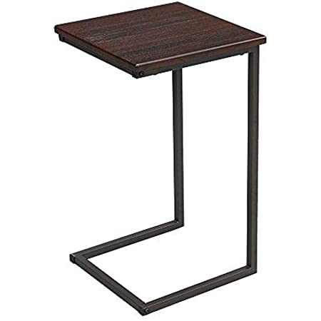 アイリスオーヤマ テーブル サイドテーブル コの字型デザイン 木目調 ブラウンオーク/ブラック 幅約45×奥行約29×高さ約52.2cm SDT-45