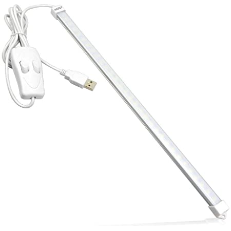 デスクライト 直管形LEDランプ ベッドサイドランプ Miyasora 高輝度 LEDライト LEDランプ USBライト USB給電 3段階調光 マグネット 貼り付け スイッチ付き